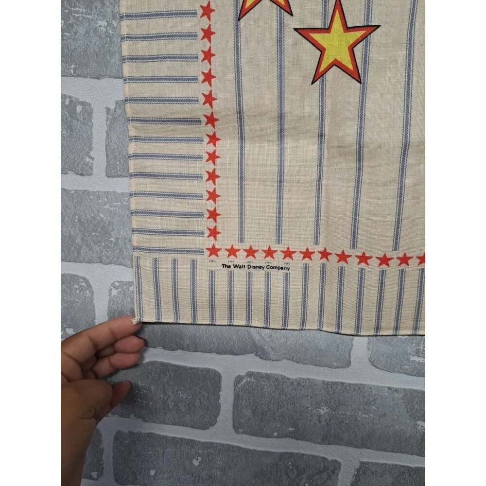Disney Mickey Mouse LTD Stars & Stripes Retro Bandana‎ Scarf 22 X 22 Inch